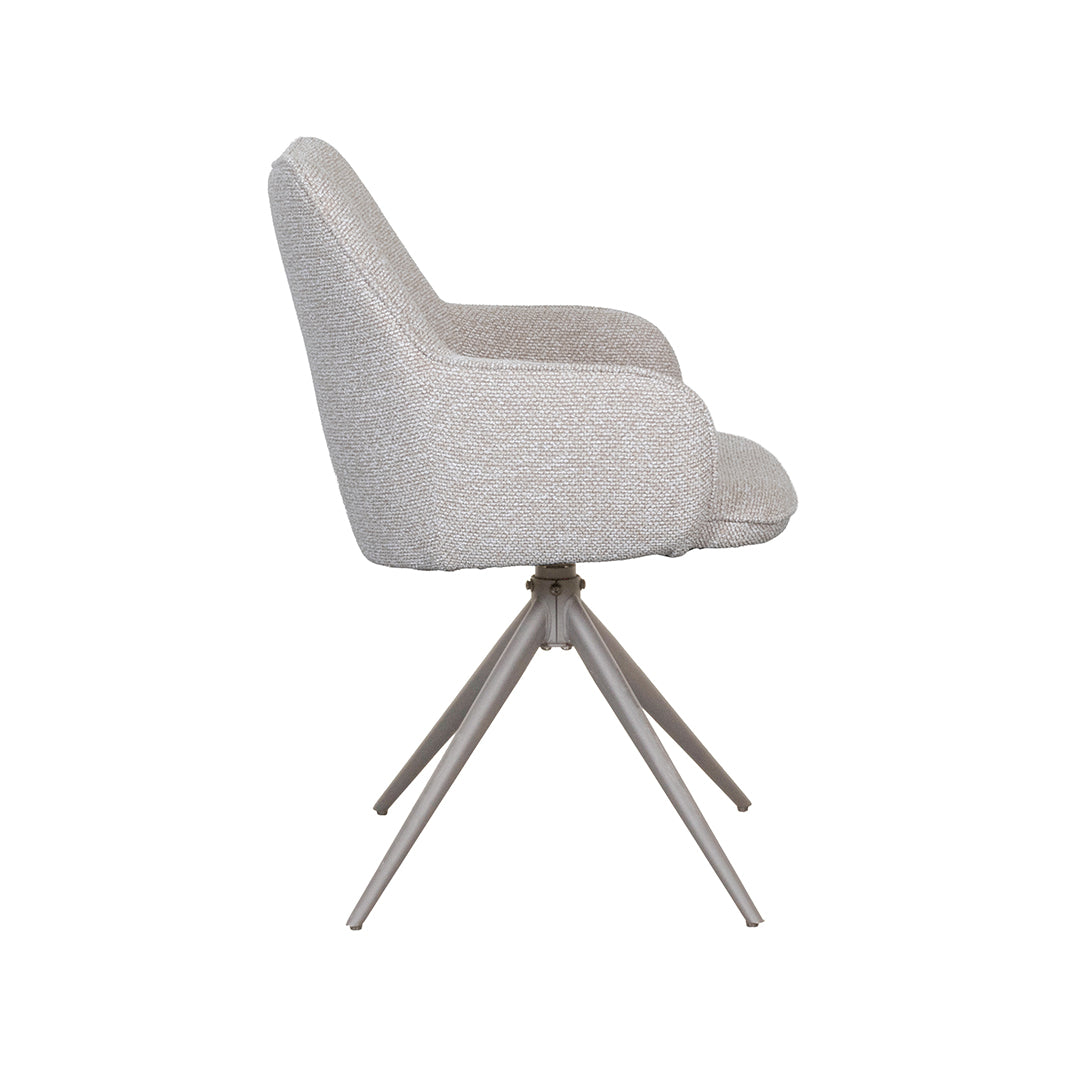 LABEL51 Eetkamerstoelen Sawa - Naturel - Boucle