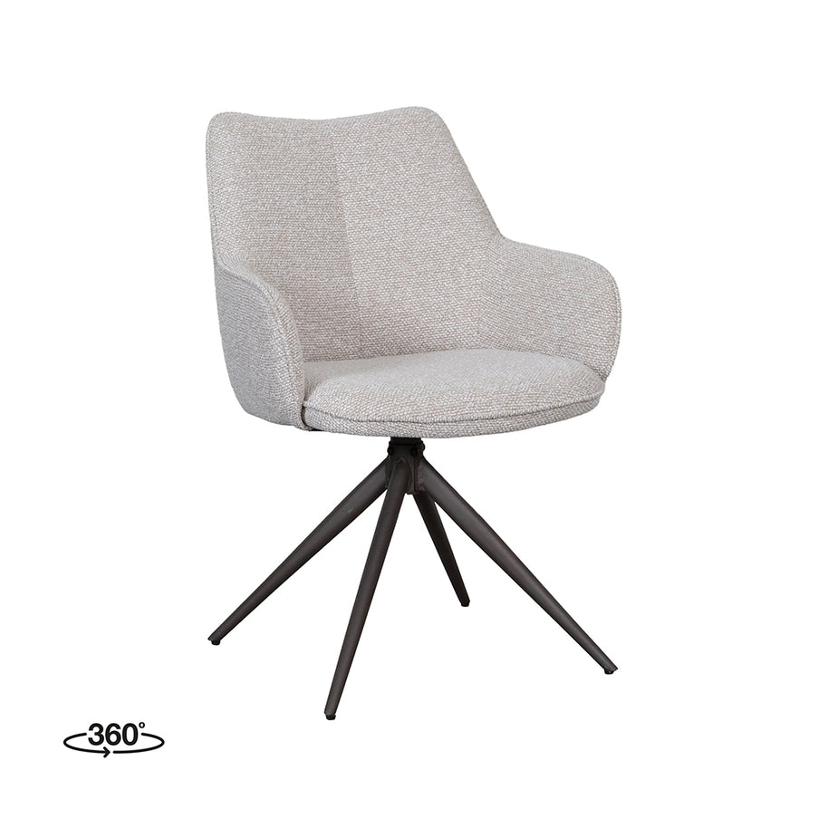 LABEL51 Eetkamerstoelen Sawa - Naturel - Boucle