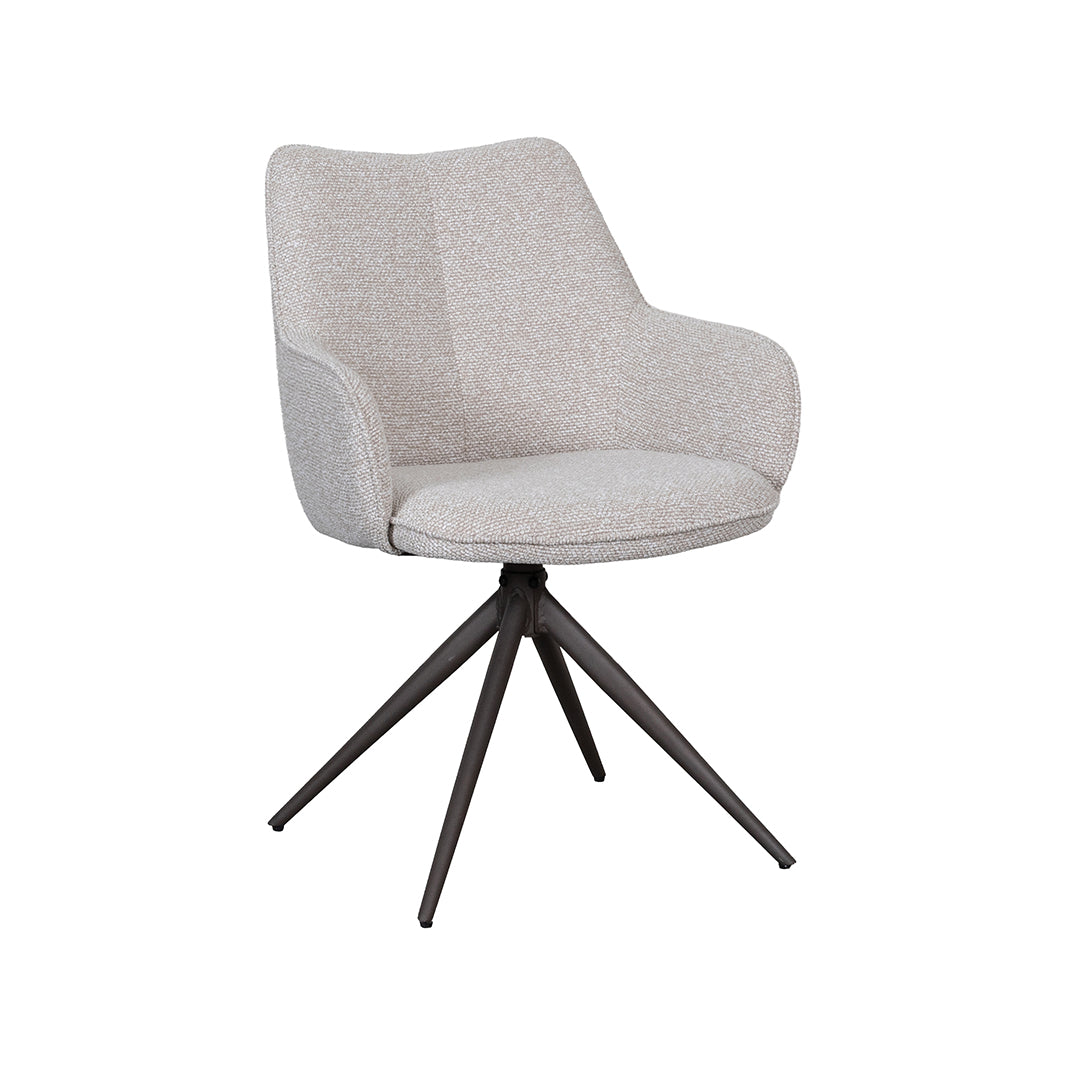 LABEL51 Eetkamerstoelen Sawa - Naturel - Boucle