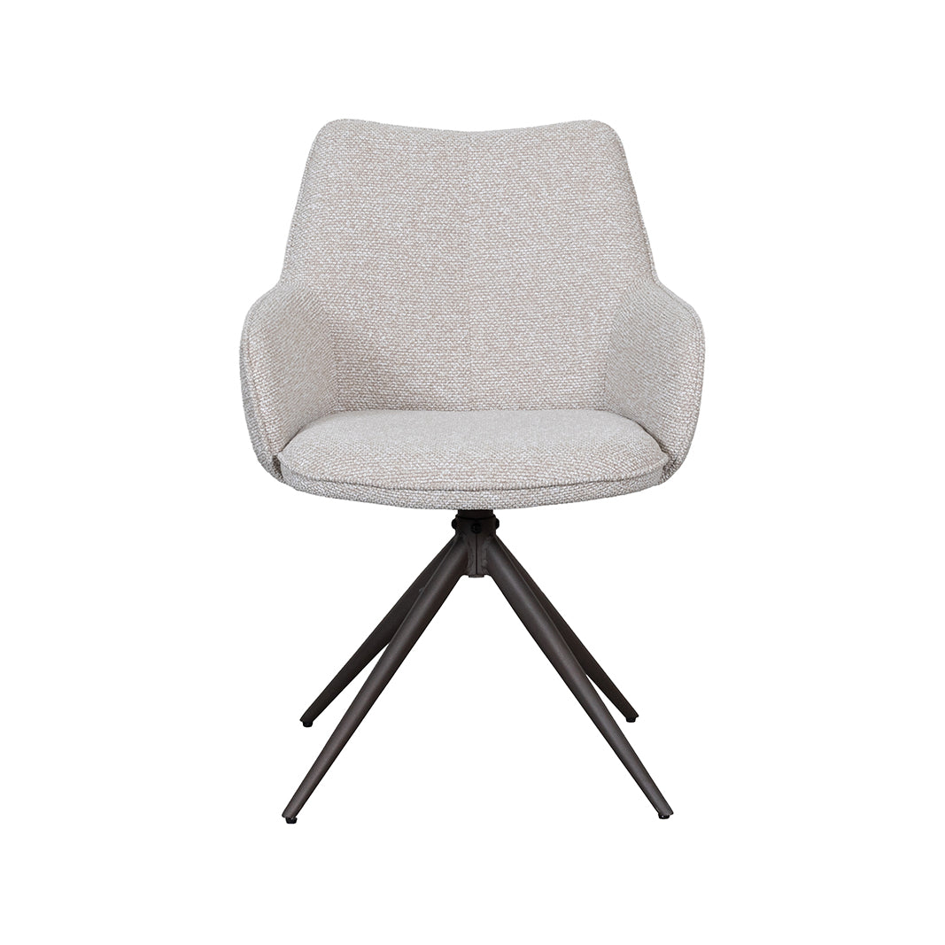 LABEL51 Eetkamerstoelen Sawa - Naturel - Boucle
