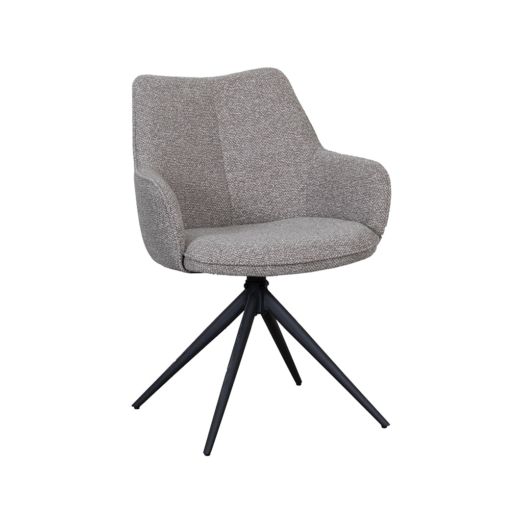 LABEL51 Eetkamerstoelen Sawa - Mushroom - Boucle