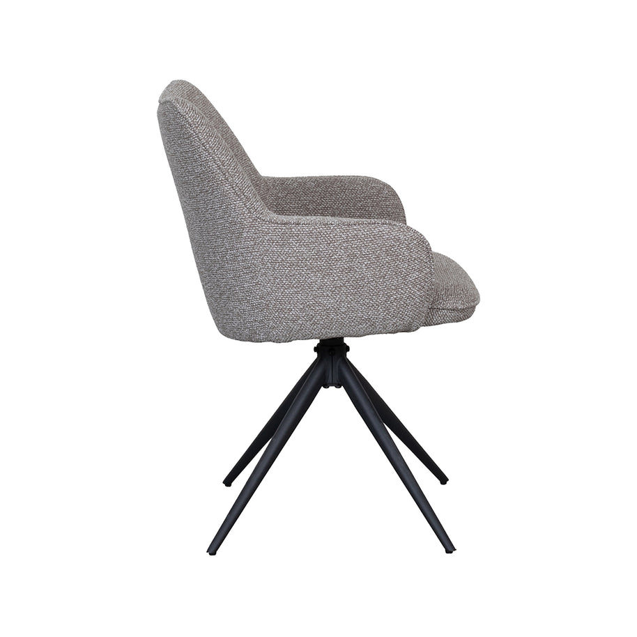LABEL51 Eetkamerstoelen Sawa - Mushroom - Boucle