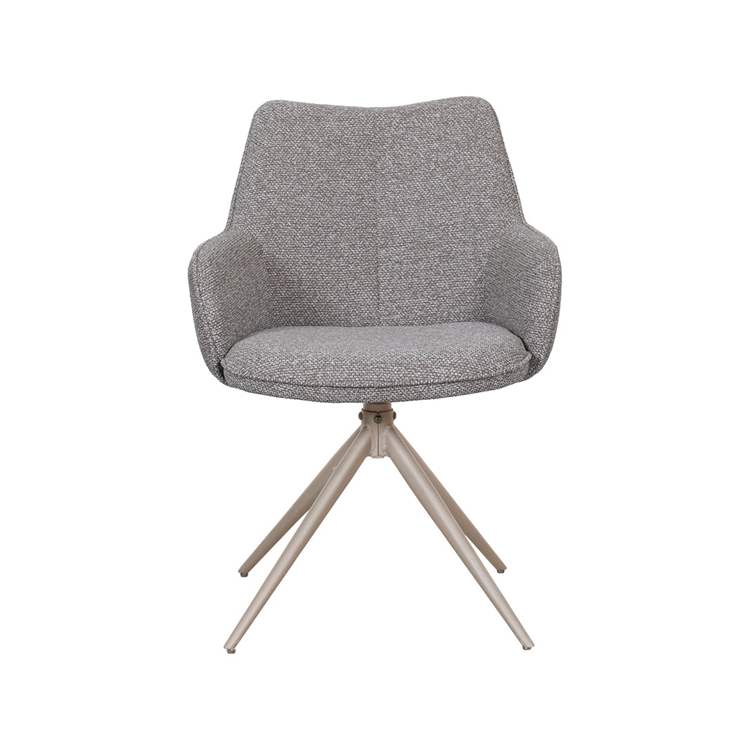 LABEL51 Eetkamerstoelen Sawa - Mushroom - Boucle