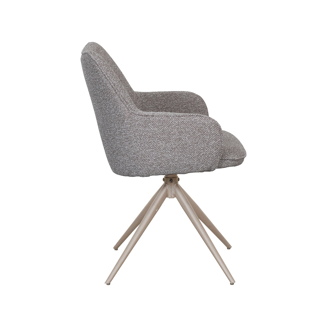 LABEL51 Eetkamerstoelen Sawa - Mushroom - Boucle