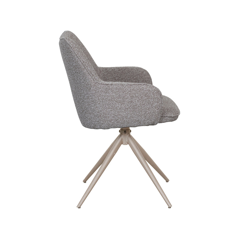 LABEL51 Eetkamerstoelen Sawa - Mushroom - Boucle