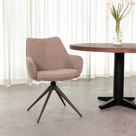 LABEL51 Eetkamerstoelen Sawa - Mushroom - Boucle