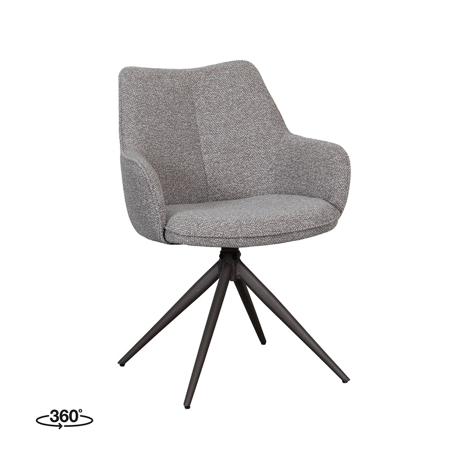 LABEL51 Eetkamerstoelen Sawa - Mushroom - Boucle