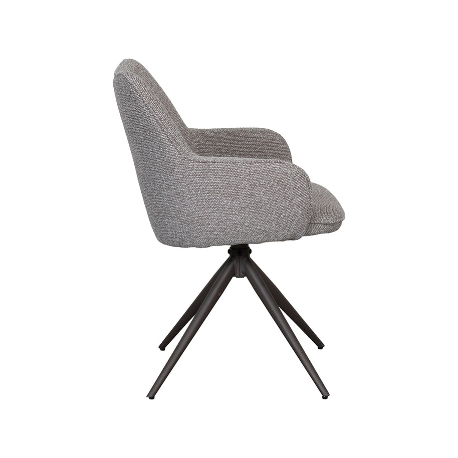 LABEL51 Eetkamerstoelen Sawa - Mushroom - Boucle