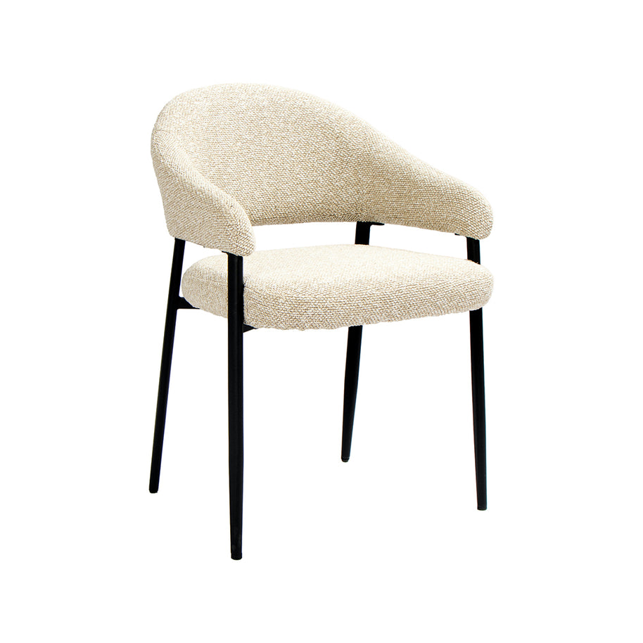 LABEL51 Eetkamerstoelen Sora - Naturel - Boucle