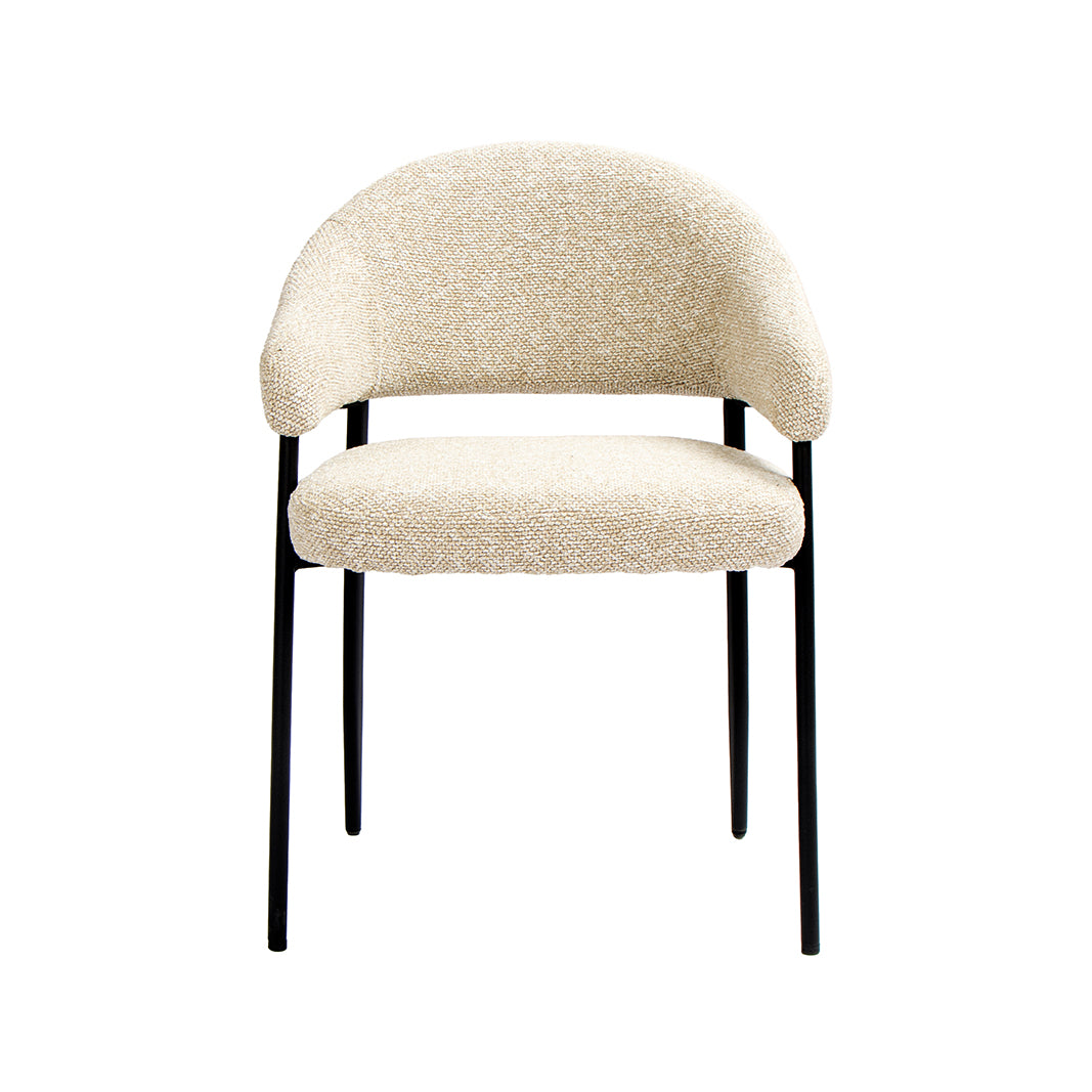 LABEL51 Eetkamerstoelen Sora - Naturel - Boucle