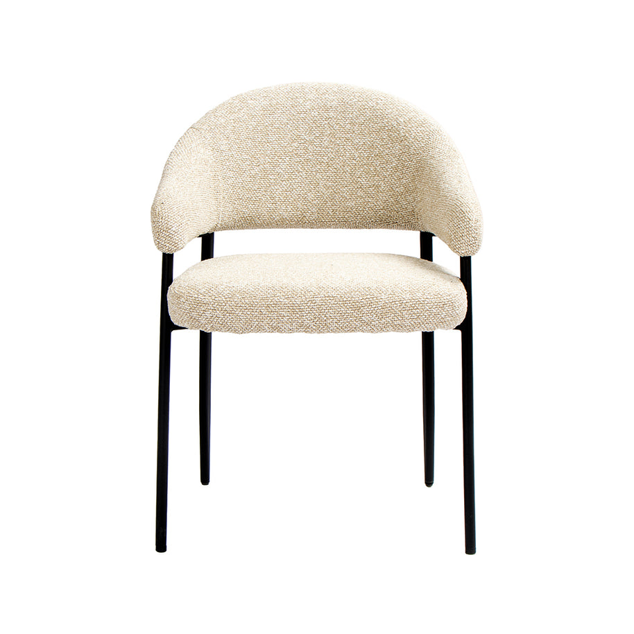 LABEL51 Eetkamerstoelen Sora - Naturel - Boucle
