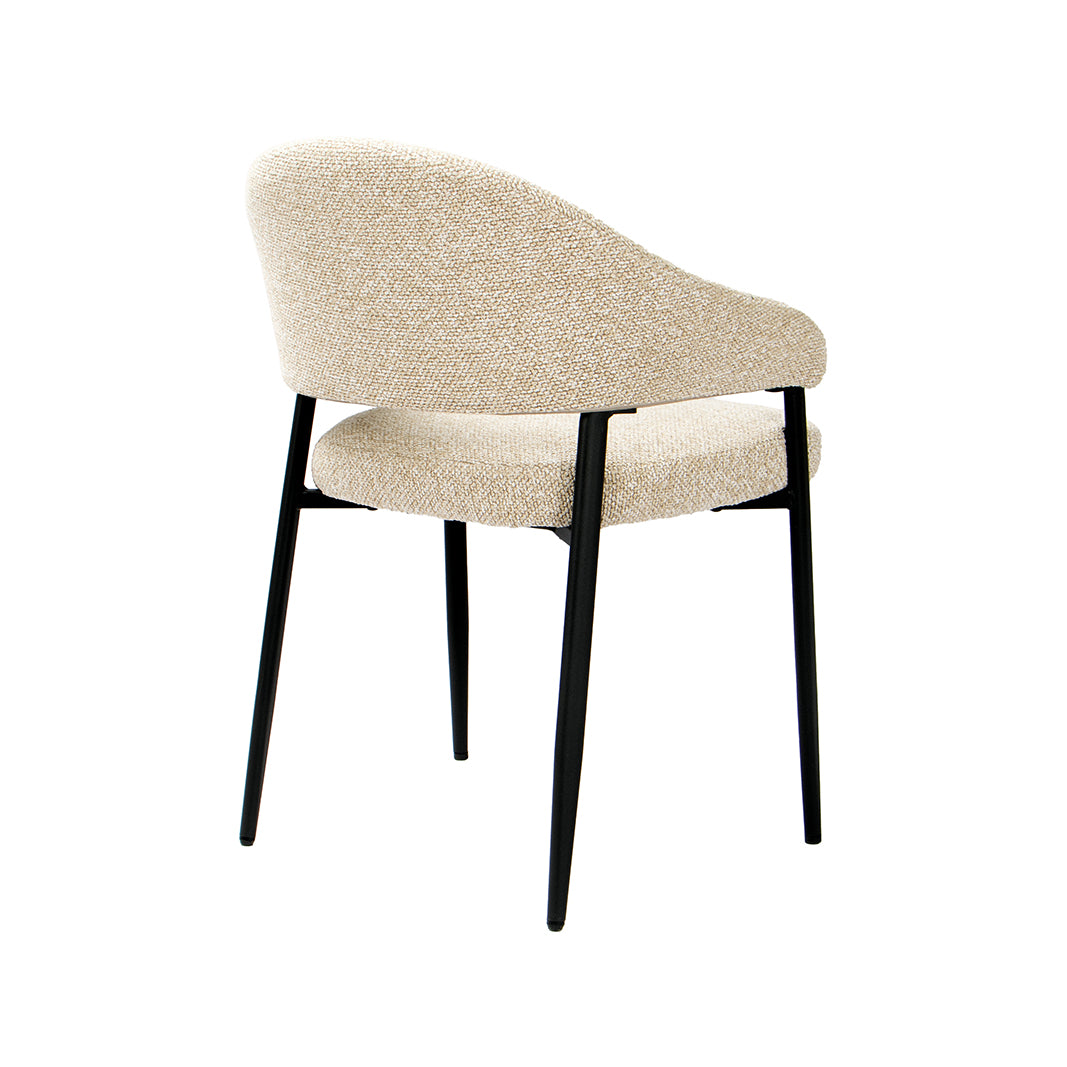 LABEL51 Eetkamerstoelen Sora - Naturel - Boucle