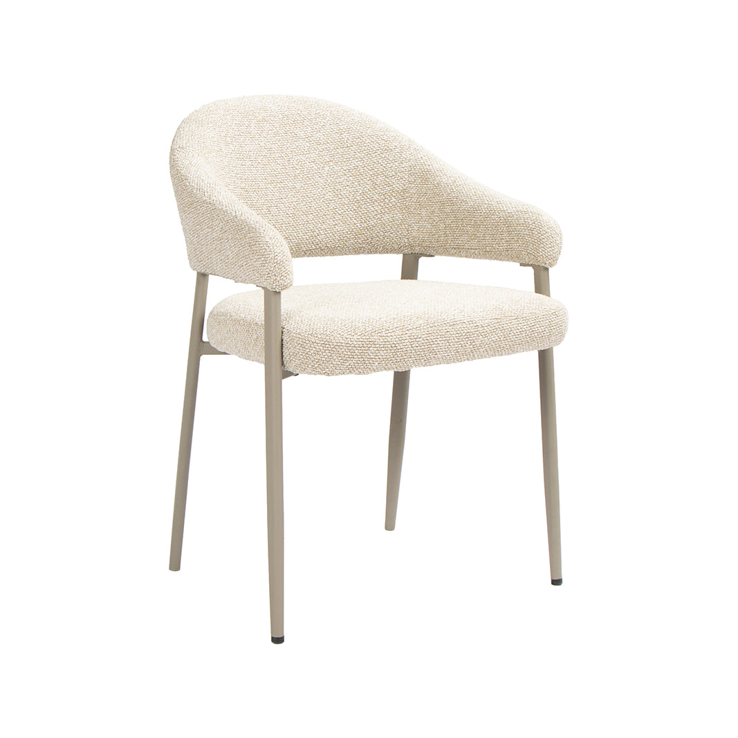LABEL51 Eetkamerstoelen Sora - Naturel - Boucle
