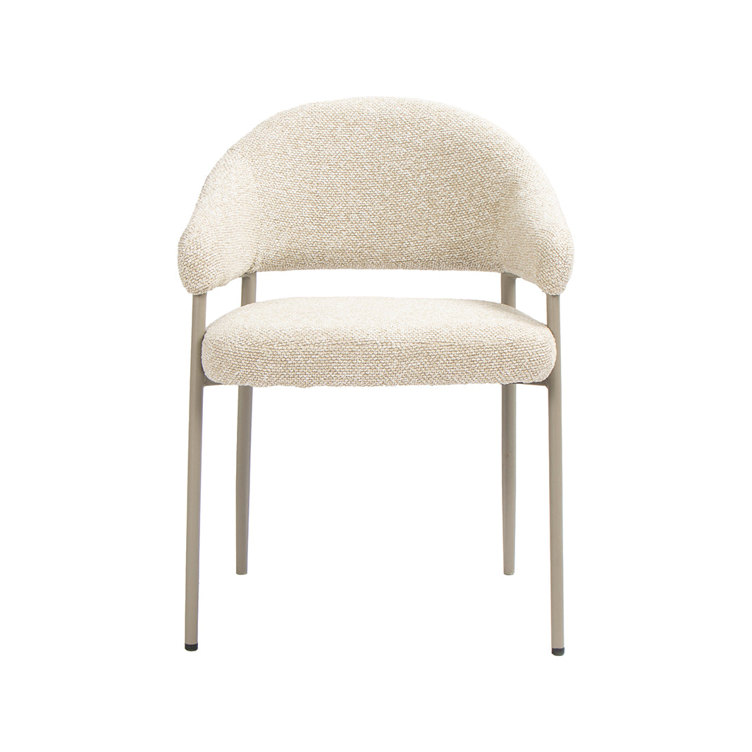 LABEL51 Eetkamerstoelen Sora - Naturel - Boucle