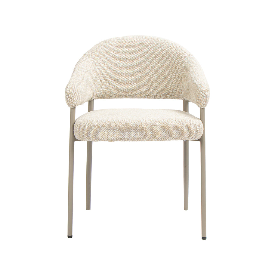 LABEL51 Eetkamerstoelen Sora - Naturel - Boucle