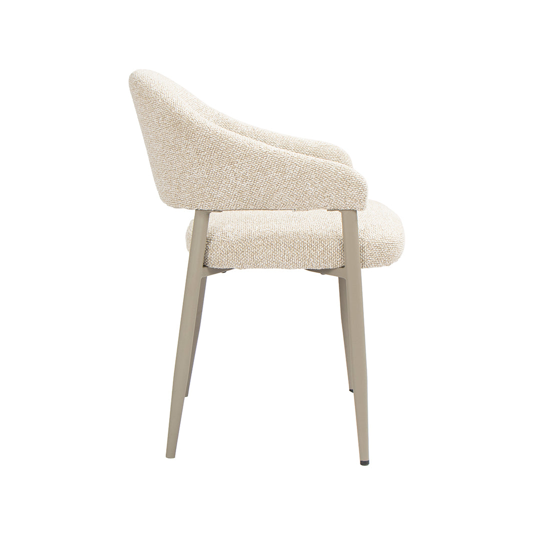 LABEL51 Eetkamerstoelen Sora - Naturel - Boucle