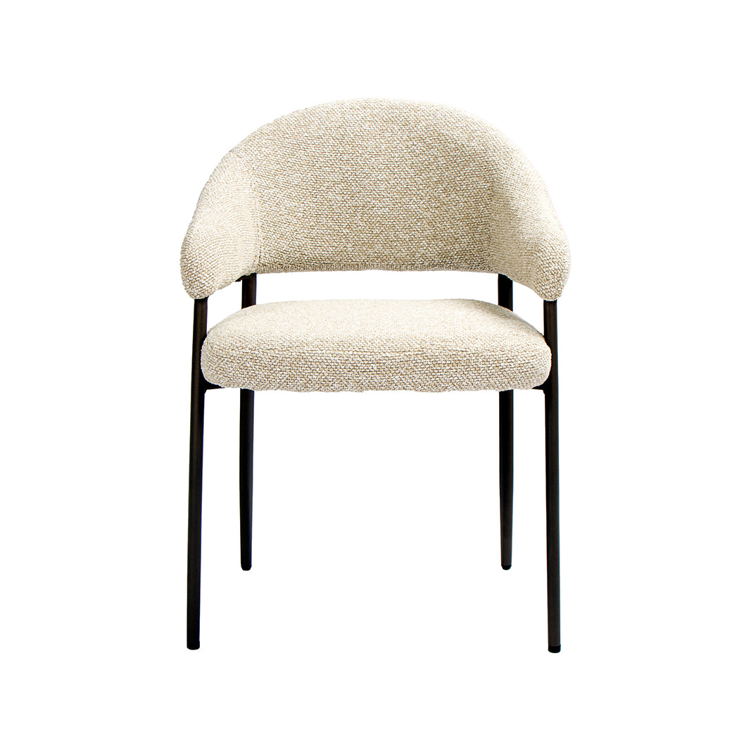 LABEL51 Eetkamerstoelen Sora - Naturel - Boucle