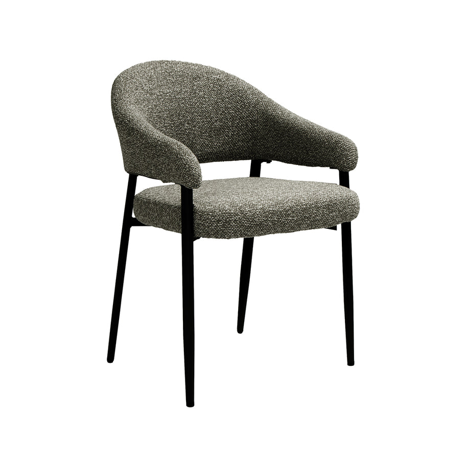 LABEL51 Eetkamerstoelen Sora - Mushroom - Boucle