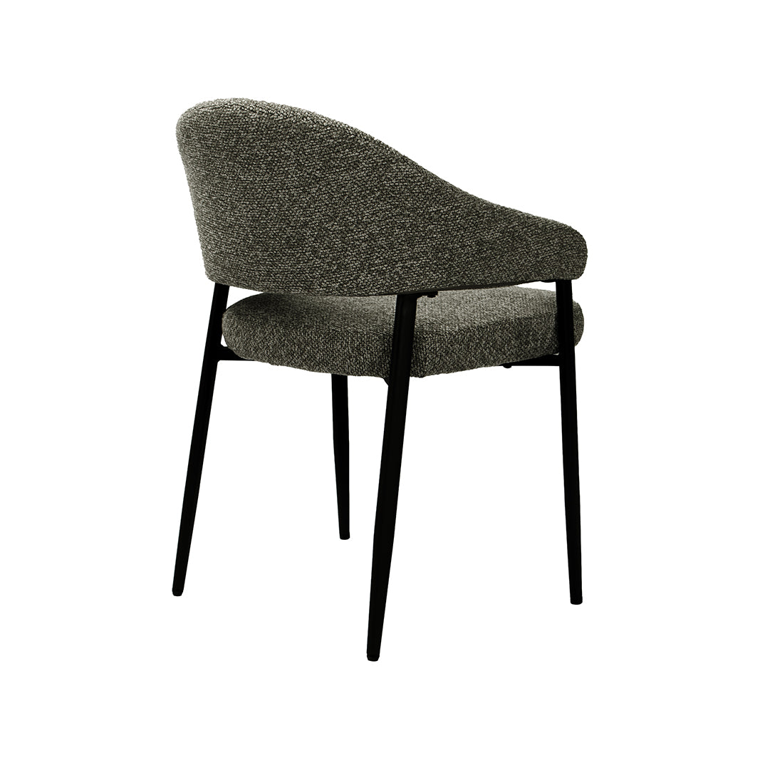 LABEL51 Eetkamerstoelen Sora - Mushroom - Boucle