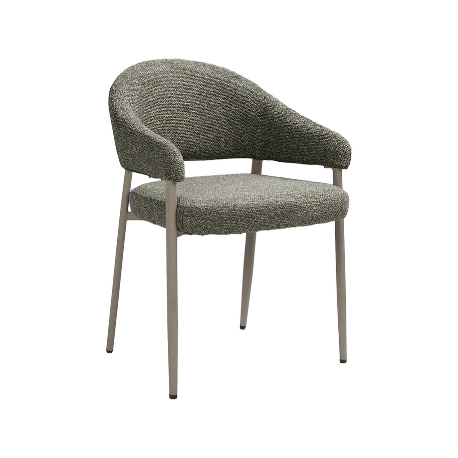 LABEL51 Eetkamerstoelen Sora - Mushroom - Boucle