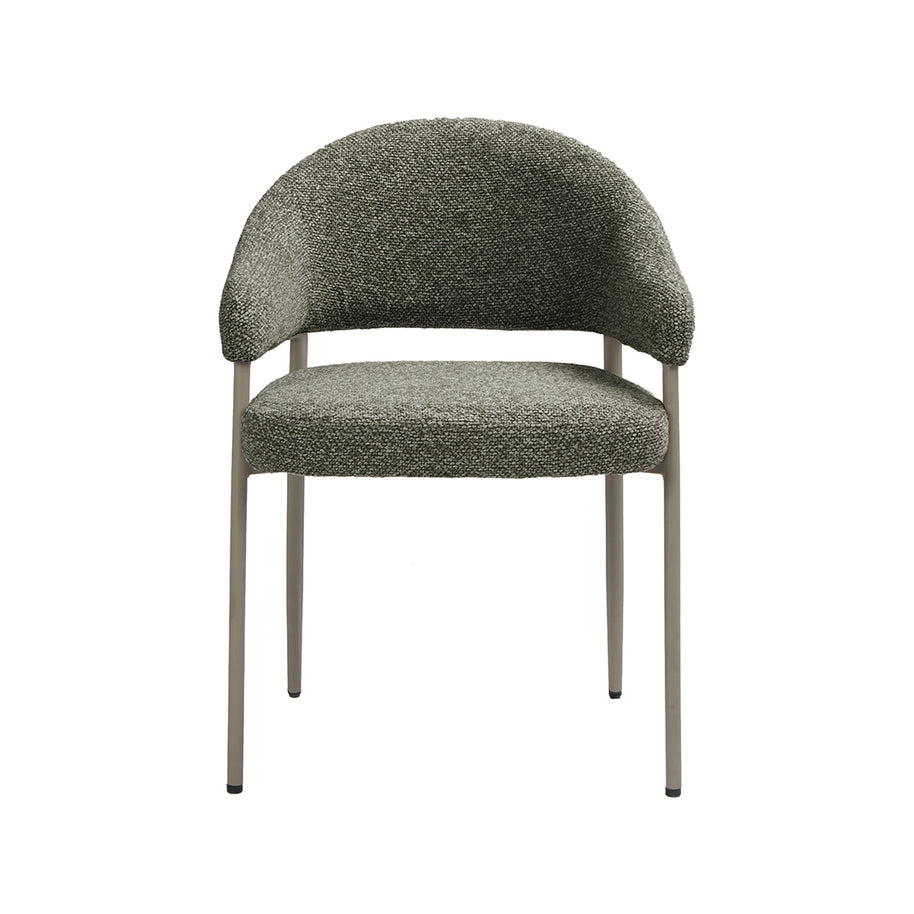LABEL51 Eetkamerstoelen Sora - Mushroom - Boucle