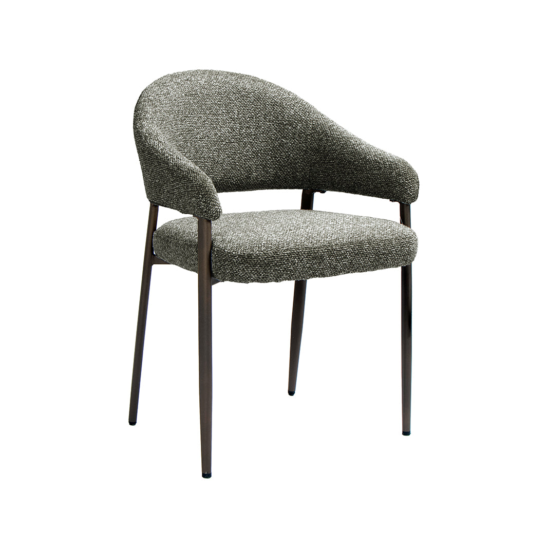 LABEL51 Eetkamerstoelen Sora - Mushroom - Boucle