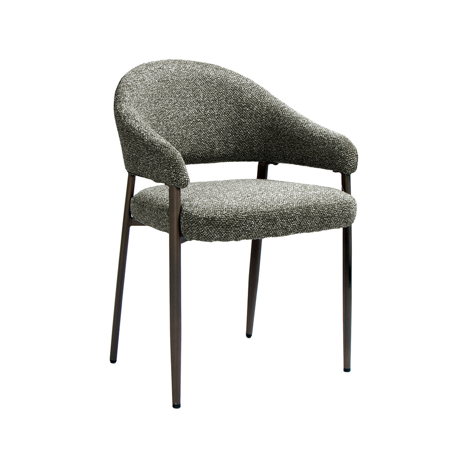 LABEL51 Eetkamerstoelen Sora - Mushroom - Boucle
