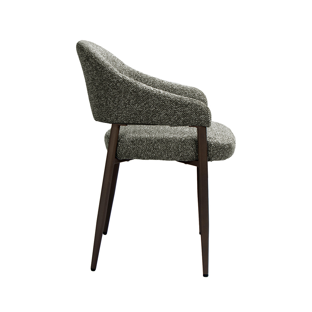 LABEL51 Eetkamerstoelen Sora - Mushroom - Boucle