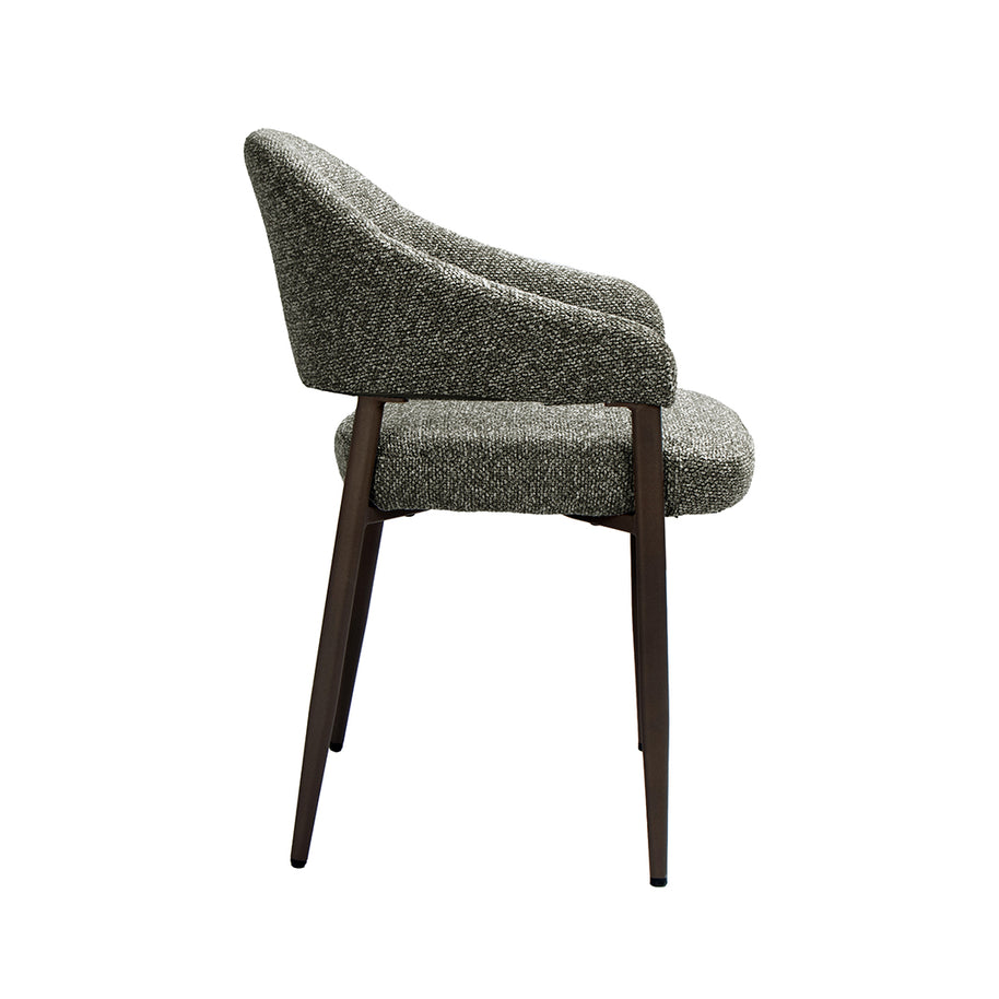 LABEL51 Eetkamerstoelen Sora - Mushroom - Boucle