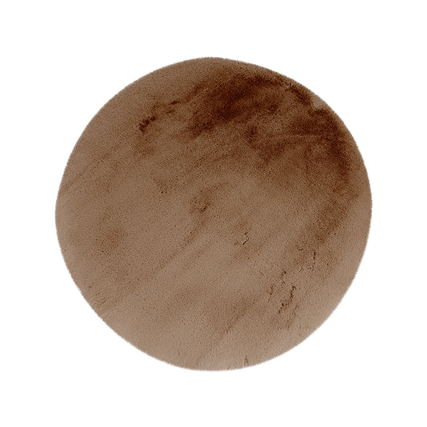 LABEL51 Vloerkleden Indy - Chocolate - Polyester - 200x200 cm - Rond
