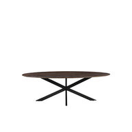 LABEL51 Eetkamertafels James - Espresso - Mangohout - 190 cm - Ovaal