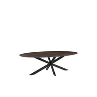 LABEL51 Eetkamertafels James - Espresso - Mangohout - 160 cm - Ovaal