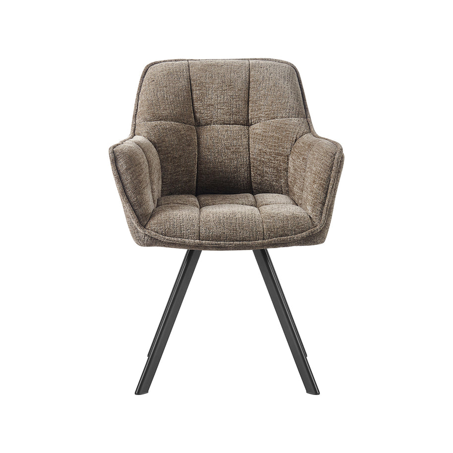 LABEL51 Eetkamerstoelen Riley - Taupe - Geweven