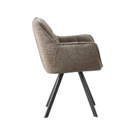 LABEL51 Eetkamerstoelen Riley - Taupe - Geweven
