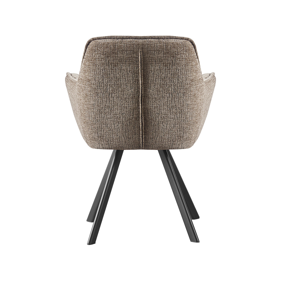 LABEL51 Eetkamerstoelen Riley - Taupe - Geweven