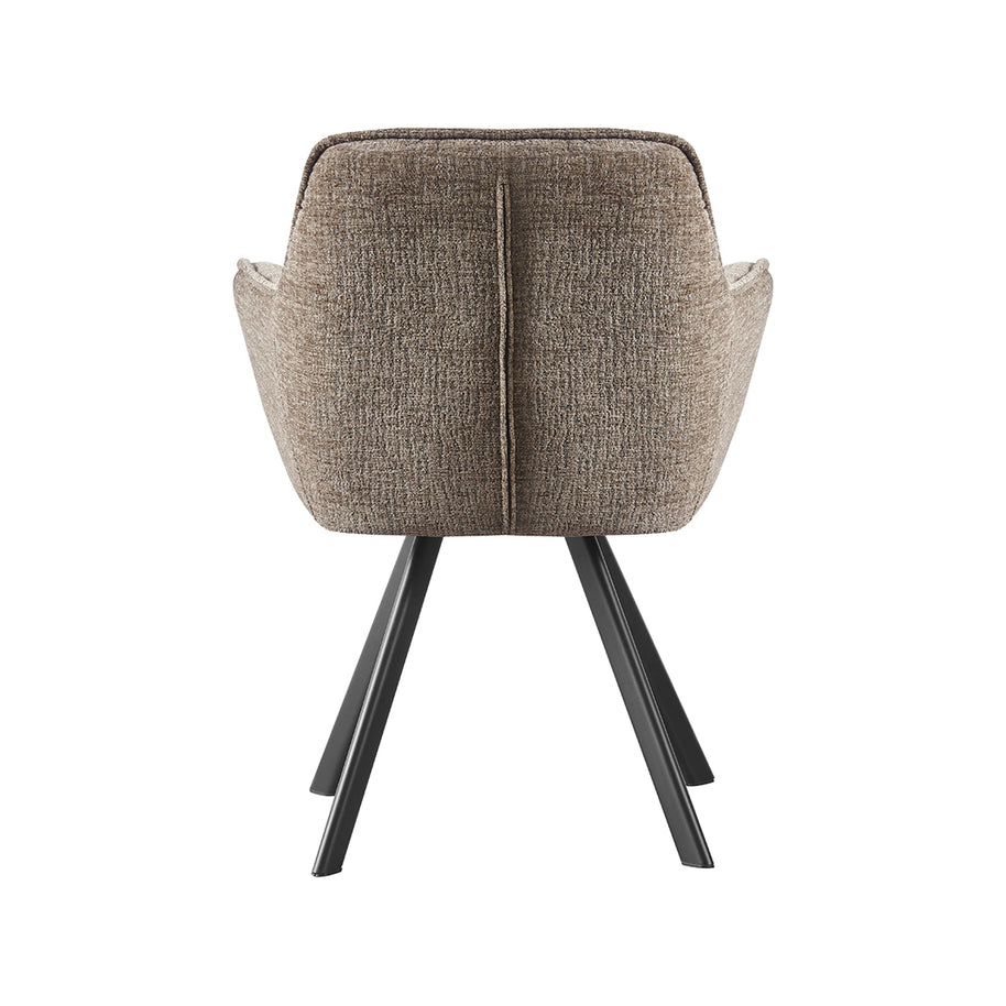 LABEL51 Eetkamerstoelen Riley - Taupe - Geweven