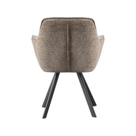 LABEL51 Eetkamerstoelen Riley - Taupe - Geweven