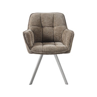 LABEL51 Eetkamerstoelen Riley - Taupe - Geweven