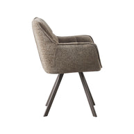 LABEL51 Eetkamerstoelen Riley - Taupe - Geweven