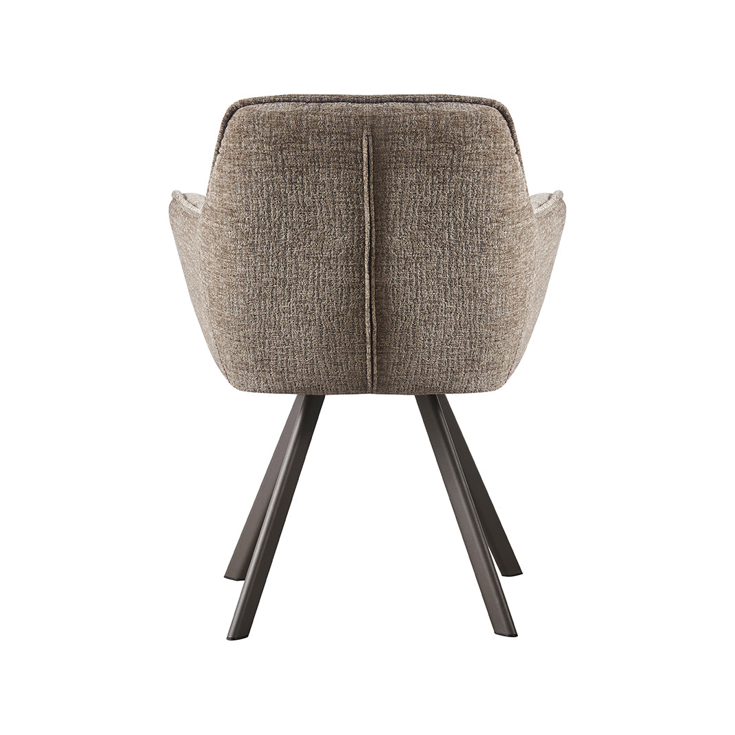 LABEL51 Eetkamerstoelen Riley - Taupe - Geweven