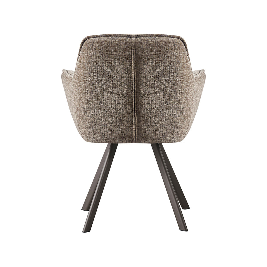 LABEL51 Eetkamerstoelen Riley - Taupe - Geweven