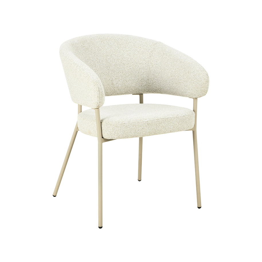 LABEL51 Eetkamerstoelen Takumi - Naturel - Geweven - Beige Metale Frame