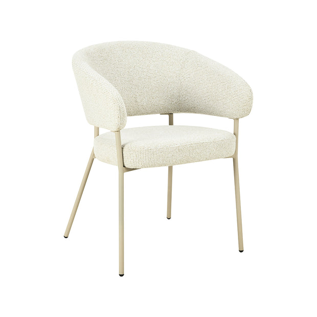 LABEL51 Eetkamerstoelen Takumi - Naturel - Geweven - Beige Metale Frame