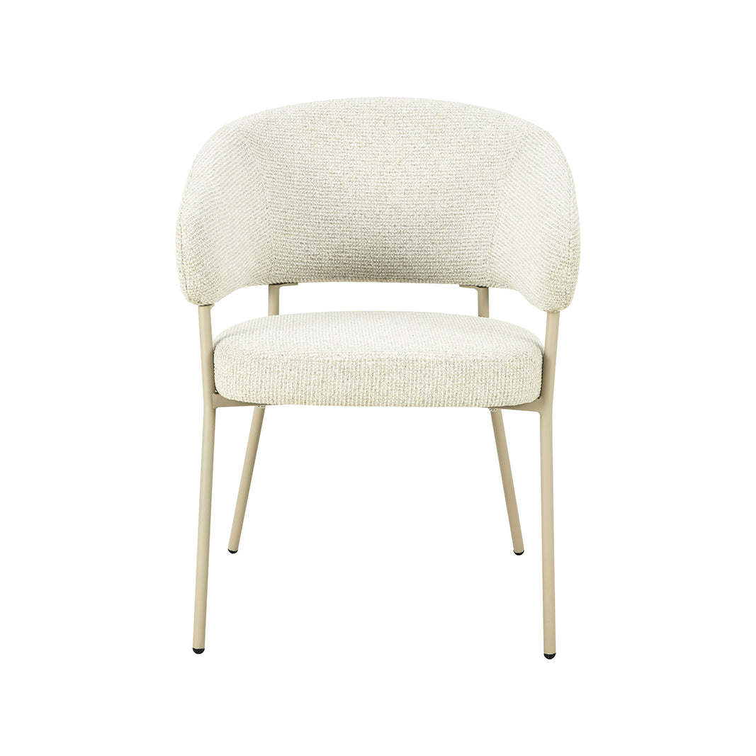 LABEL51 Eetkamerstoelen Takumi - Naturel - Geweven - Beige Metale Frame