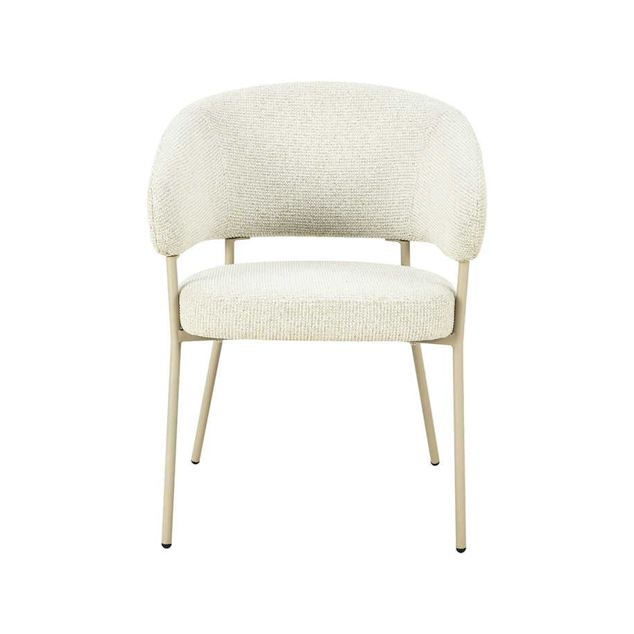 LABEL51 Eetkamerstoelen Takumi - Naturel - Geweven - Beige Metale Frame