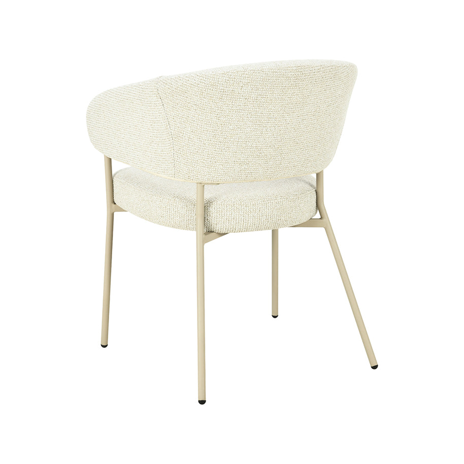 LABEL51 Eetkamerstoelen Takumi - Naturel - Geweven - Beige Metale Frame