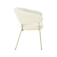 LABEL51 Eetkamerstoelen Takumi - Naturel - Geweven - Beige Metale Frame