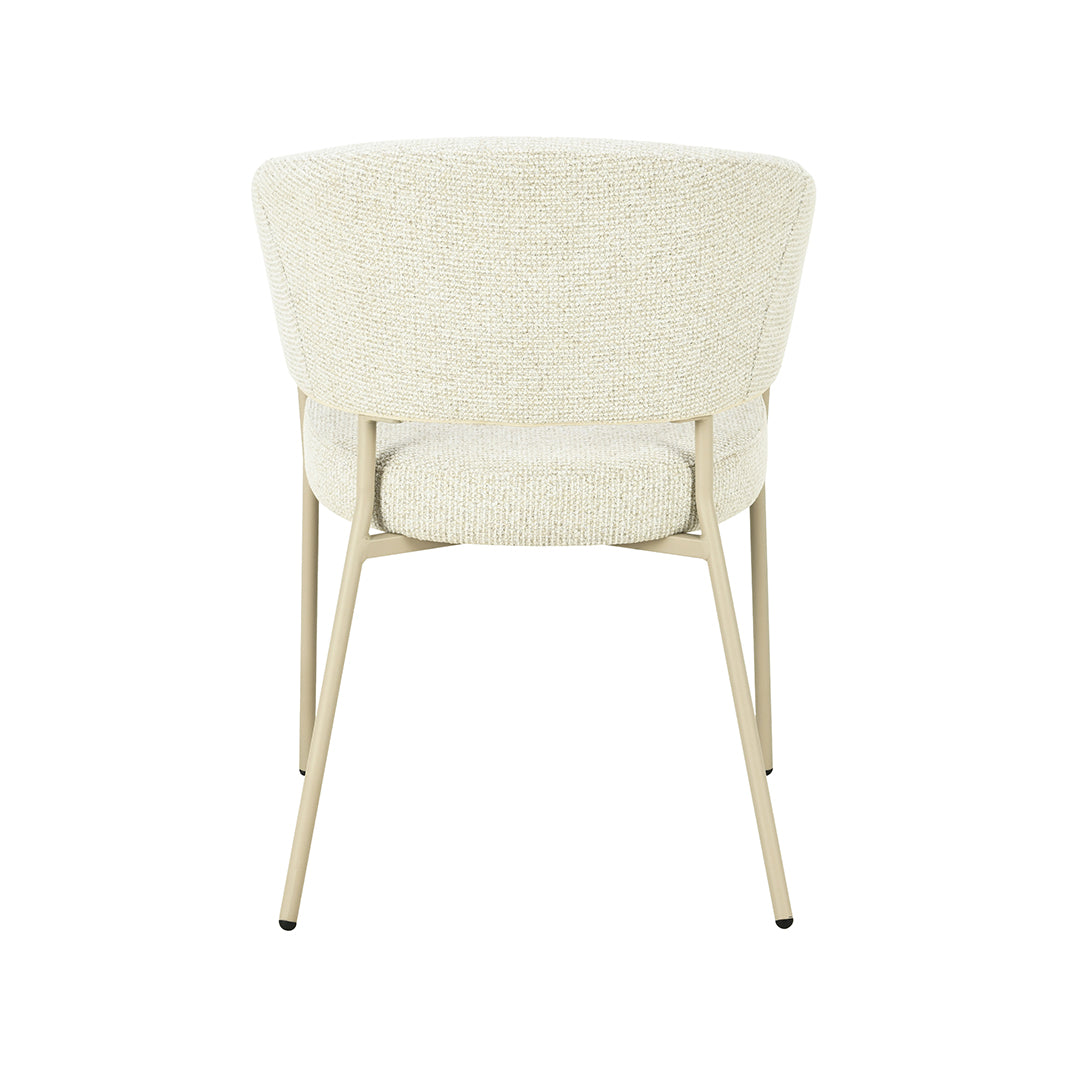 LABEL51 Eetkamerstoelen Takumi - Naturel - Geweven - Beige Metale Frame