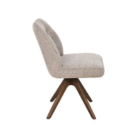 LABEL51 Eetkamerstoelen Yuto - Naturel - Geweven - Walnoot Houten Frame