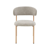 LABEL51 Eetkamerstoelen Kaito - Beige - Geweven - Naturel Houten Frame